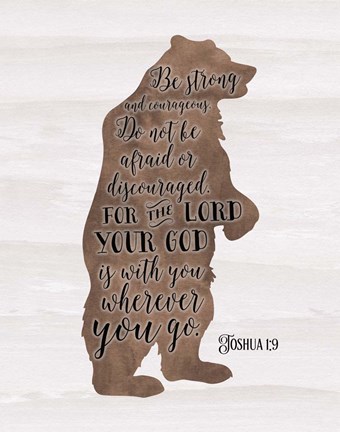 Framed Joshua 1-9 Print