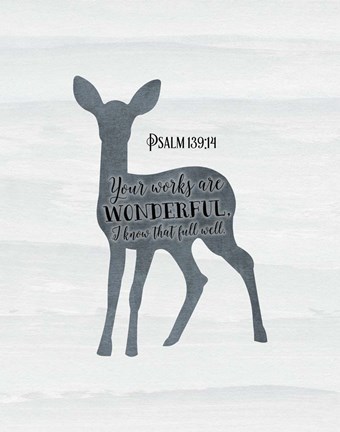 Framed Psalm 139-14 Print