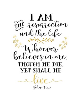 Framed John 11-25 Print