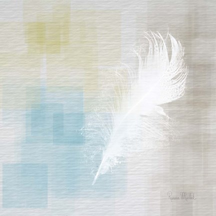 Framed White Feather Abstract II Print