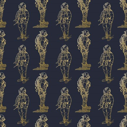 Framed Gold Diver Print