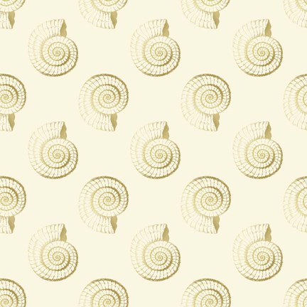 Framed Golden Shell Pattern Print