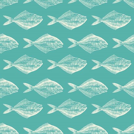 Framed Fish Pattern Print