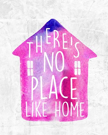 Framed There&#39;s No Place Like Home-Watercolor Print