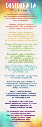 Framed Colorful Desiderata Print