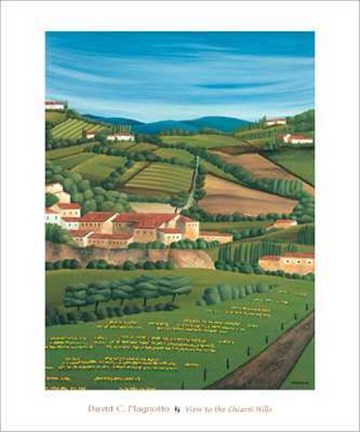 Framed View to the Chianti Hills Print