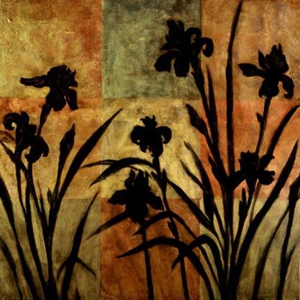 Framed Iris Silhouette II Print