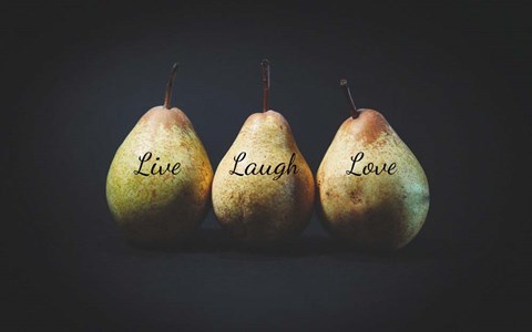 Framed Pears - Live Laugh Love Print