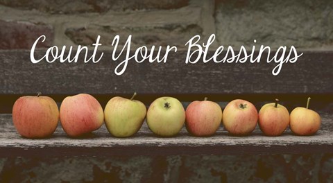 Framed Count Your Blessings Apples Print