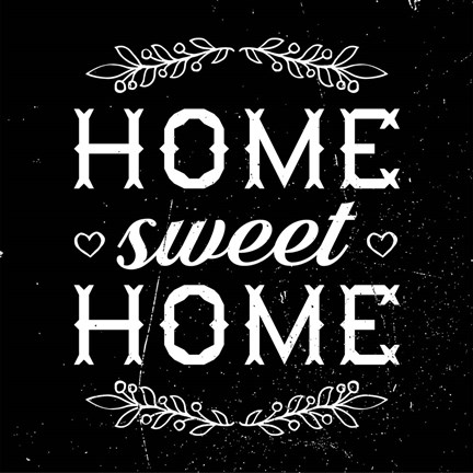 Framed Home Sweet Home-Black Print