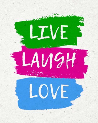 Framed Live Laugh Love-Bold Print