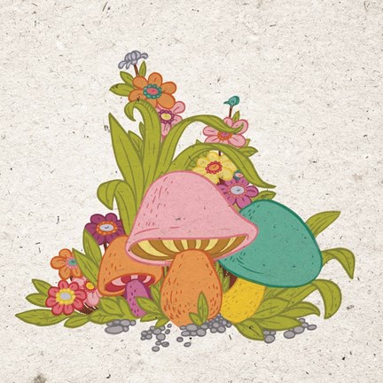 Framed Bold Mushroom Print