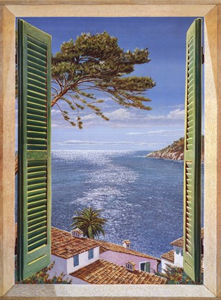 Framed Finestra Sul Golfo Print