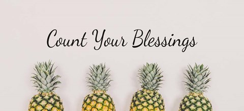 Framed Count Your Blessings Pineapples Print