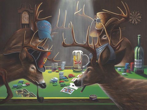 Framed Playing For Doe Print