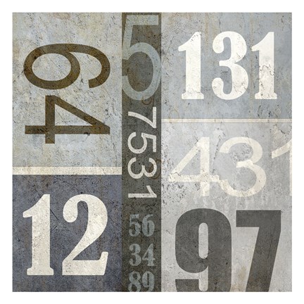 Framed Numbers Print