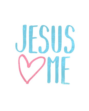 Framed Jesus Loves Me Print
