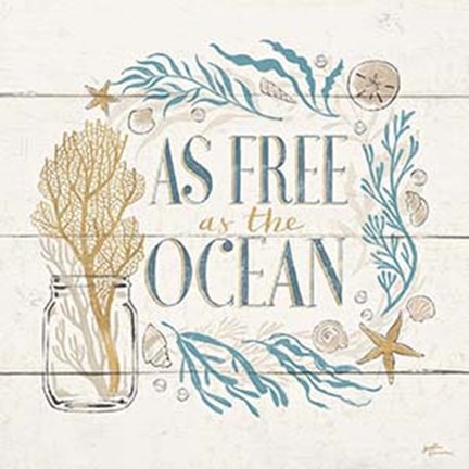 Framed Golden Sea IV Print