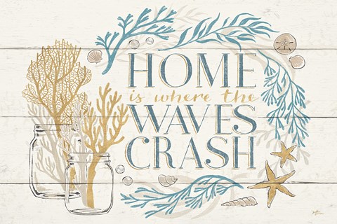 Framed Golden Sea I Print