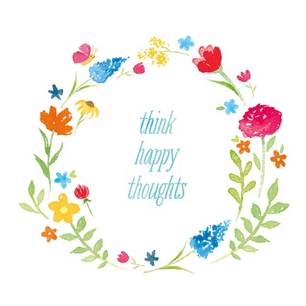 Framed Watercolor Words I Print