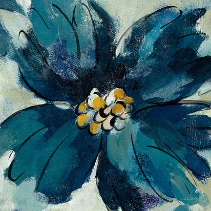 Framed Inky Floral II Print