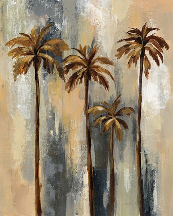Framed Palm Trees II Print