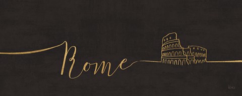 Framed Underlined Cities IV Black Print