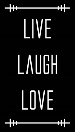 Framed Live Laugh Love - Black Print