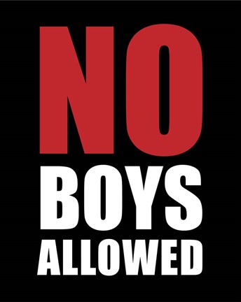 Framed No Boys Allowed - Black Print