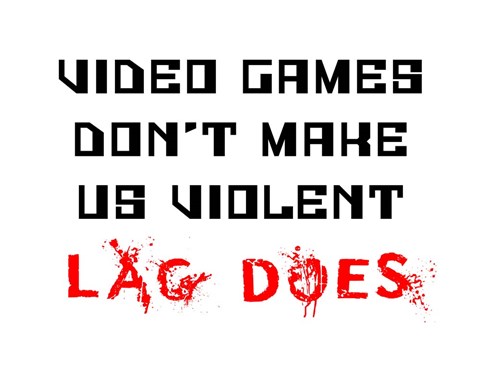 Framed Video Games Don&#39;t Make us Violent - White Print