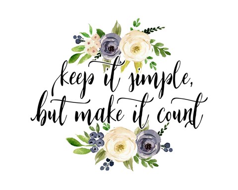 Framed Keep It Simple Print