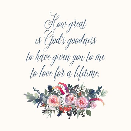 Framed How Great is God&#39;s Goodness Print