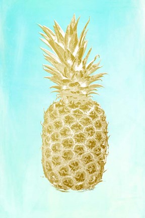 Framed Pineapple Gold Print