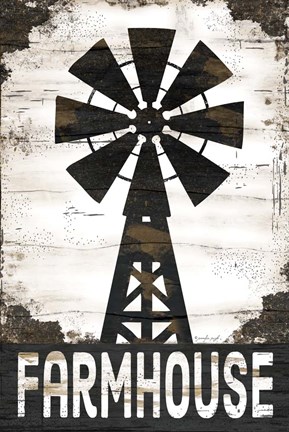 Framed Farmhouse Windmill Print