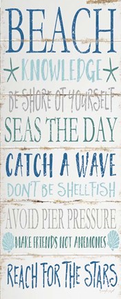 Framed Beach Knowledge Print