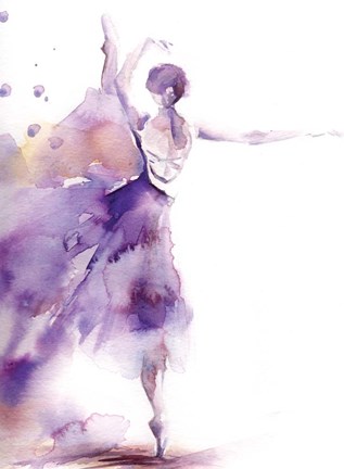 Framed Purple Ballerina II Print