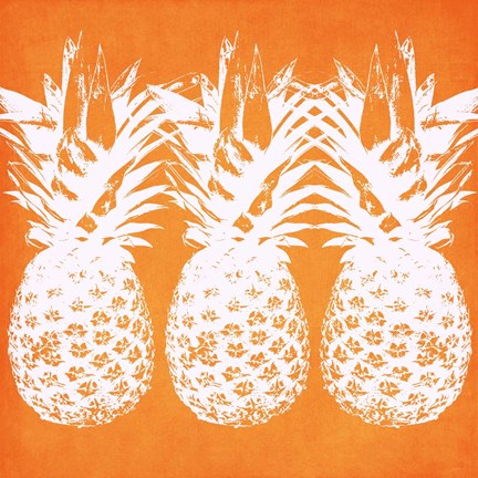 Framed Orange Pineapples Print