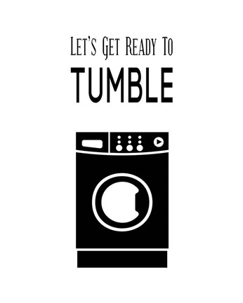 Framed Let's Get Ready To Tumble - White Print