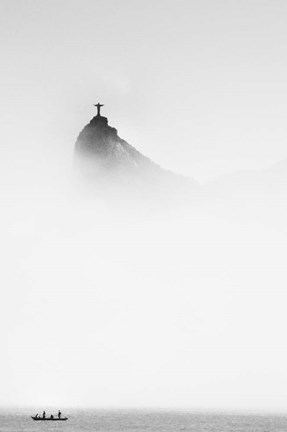 Framed Cristo In The Mist Print