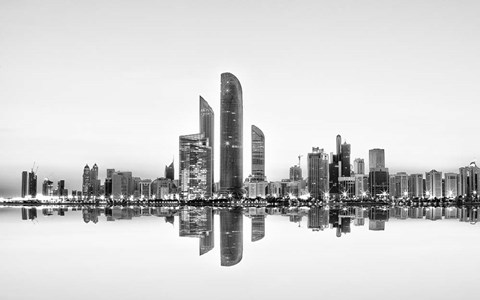 Framed Abu Dhabi Urban Reflection Print