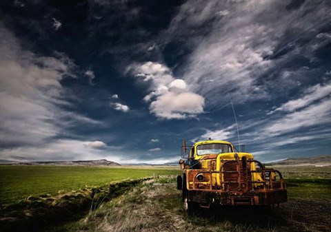 Framed Yellow Truck Print