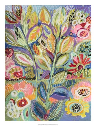 Framed Garden Of Whimsy II Print