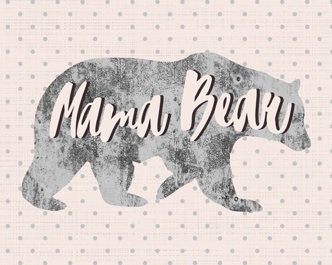 Framed Mama Bear Silhouette Print