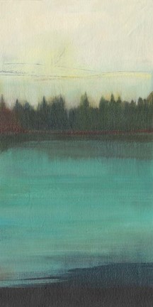 Framed Teal Lake View II Print