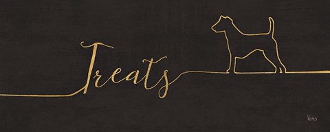 Framed Underlined Dogs III Black Print