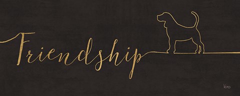 Framed Underlined Dogs II Black Print