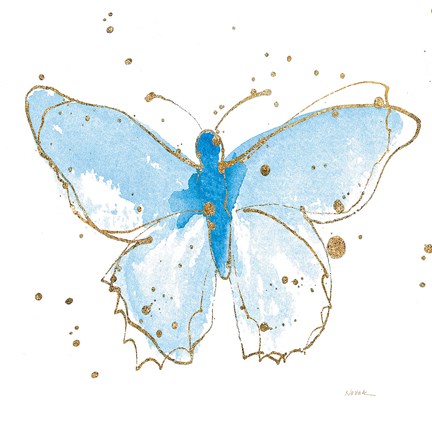 Framed Gilded Butterflies IV Print