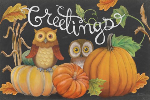 Framed Harvest Owl I Print