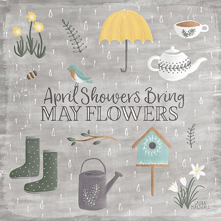 Framed Smitten With Spring II Print