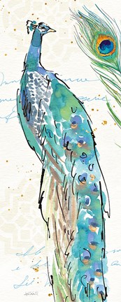 Framed Peacock Garden IV Print